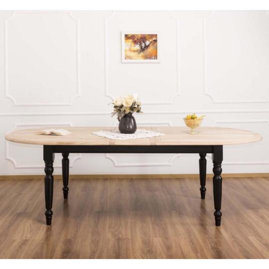 vidiecky styl rozsiritelny ovalny cierny stol jedalensky stol stredomorsky rustikalny vintage klasicky masiv jedalen obyvacka kuchyna nabytok jedinecne rozmery lameridiana obchod s interiermi hnedo bielo.jpg